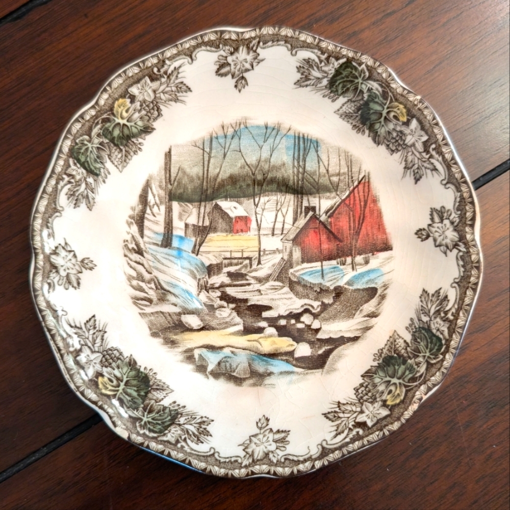 Vintage Johnson Brothers Saucer "The Friendly Village"
